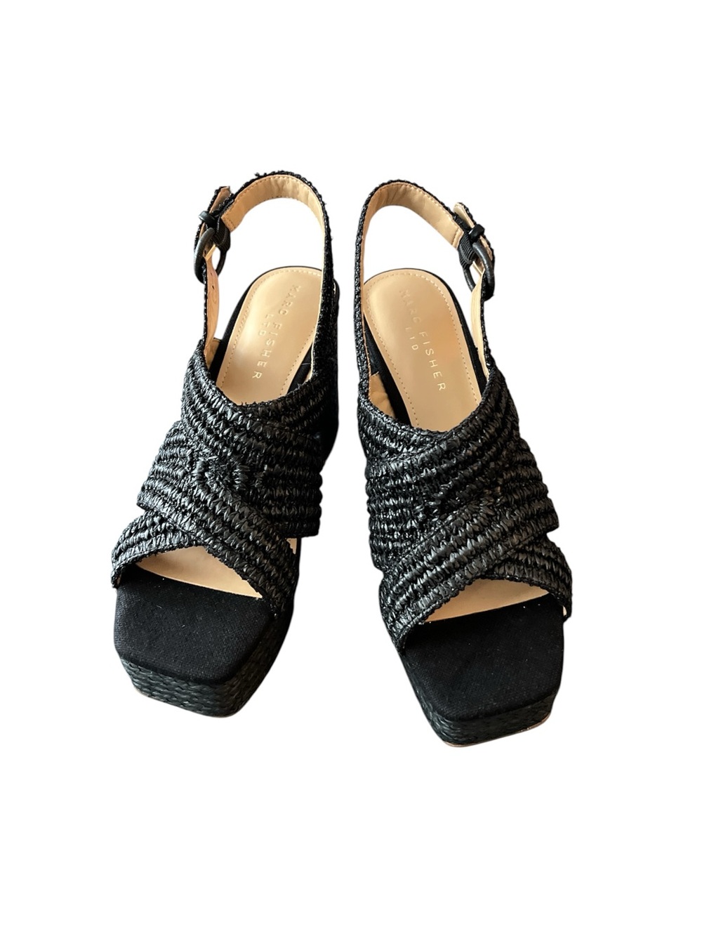 Marc Fisher LTD Caddy Square Toe Dress Sandals SZ 9.5
